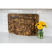 Lipper International Acacia End Grain Chopping Block With Inset Handles