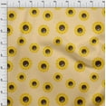 thumbnail image 4 of oneOone Velvet Light Beige Fabric Floral Sunflower Silhouette Sewing Fabric By The Yard Printed Diy Clothing Sewing Supplies 58 Inch Wide, 4 of 4