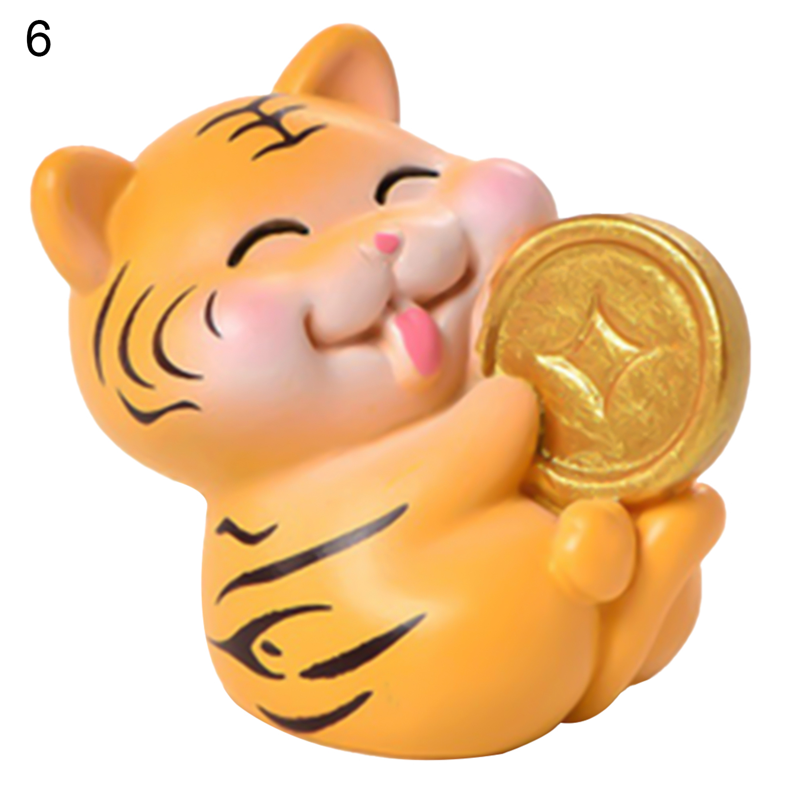 Kinzd Tiger Figurine Active Poses Handcrafted Resin Cartoon Design