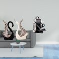thumbnail image 2 of Elegante figura de cisne con cámara, escultura de resina de cerámica, adorno único para escritorio, estante de aniversario, exhibición de chimenea,, 2 of 8
