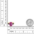 thumbnail image 6 of Gem Stone King 6.76 Ct Oval Pink Created Sapphire Black Onyx 18K Yellow Gold Plated Silver Ring, 6 of 6