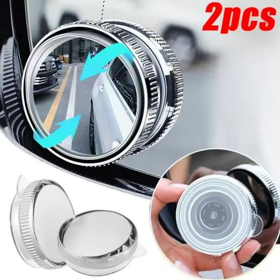 2 Pack of Blind Spot Car Mirrors, 2 Inch Round HD Glass Convex Rear View Wide Angle Side Mirror Blindspot