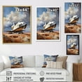 thumbnail image 4 of Designart "In the Space Shuttle s Journey II" Space Shuttle Floater Framed Wall Art Living Room, 4 of 7