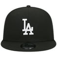 thumbnail image 2 of Men's New Era Black Los Angeles Dodgers Trucker 9FIFTY Snapback Hat, 2 of 6