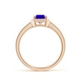thumbnail image 2 of ANGARA Natural Emerald-Cut 1 ct Tanzanite Engagement Ring with Diamond Halo in 14K Rose Gold for Women (Size-7x5mm) | December Birthstone, Anniversary, Jewelry Gift for Women | Natural Tanzanite Ring, 2 of 9