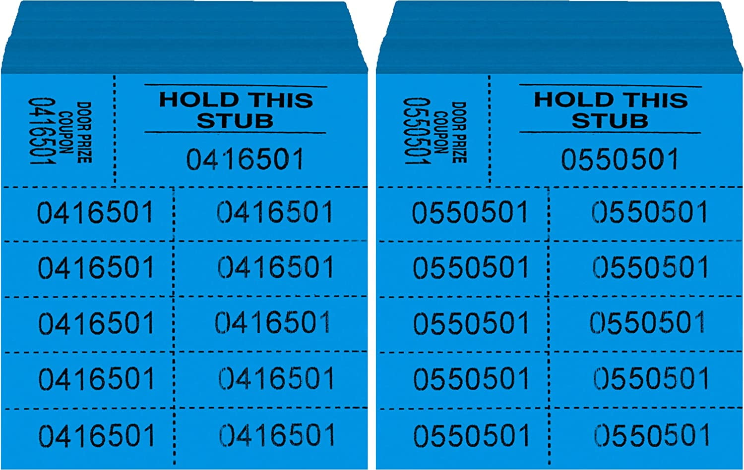 Auction Tickets - 1000 Sheets - 10 Numbers per Sheet (Blue)