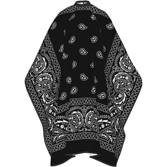 VERTEX&KAIBIN Barber Cape for men Hair Cutting,Black Paisley Cool cape designer,professional barber supply capes