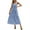 Blue, variant on Spaghetti Straps Women Summer Maxi Dress Casaul Solid V-Neck Backless Cami Dresses with Pockets