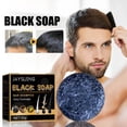 thumbnail image 1 of Xihbxyly Almacén de liquidación Jabón Champú Hecho a Mano Jabón de Aceite Mantenimiento Jabón Champú y Limpieza Negro 50g, 1 of 7