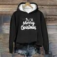 thumbnail image 4 of Sweaters For Women Merry Christmas Fleece Hoodie Warm Winter Sweatshirt Pullover Holiday Print Tops Soft Skin-Friendly Festive Snowflake Red Wine Glass Printed Outfit Oversized Sweaters For Women, 4 of 4