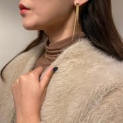 Polished Long Drop Earrings