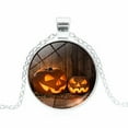 thumbnail image 1 of DPTALR Pendentif Chaîne en Verre Cabochon Rétro Halloween, 1 of 1
