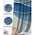 thumbnail image 3 of Geometric Blue Blackout Curtains for Bedroom Living Room Darkening Curtains 84 Inch Length 2 Panels Set Ocean Wave Stripes Modern Abstract Beach Window Curtain Window Treatment Grommet Drapes 52"x84", 3 of 9