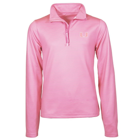 Girls Toddler Garb Pink Miami Hurricanes Mila Quarter-Zip Pullover