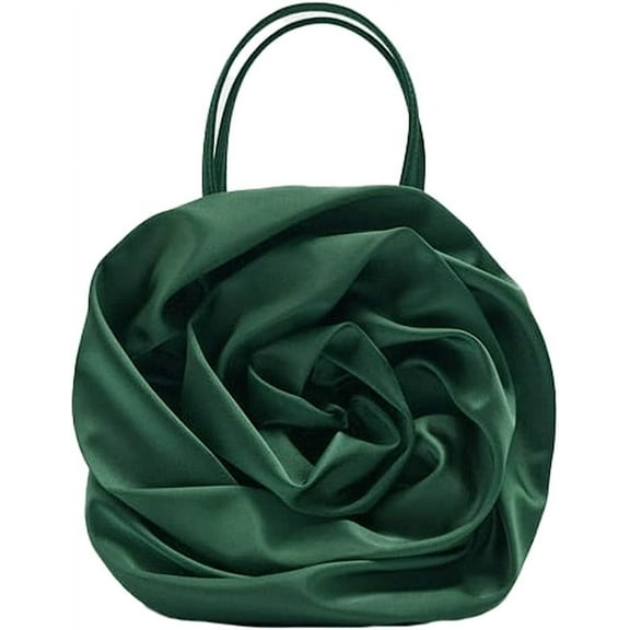 Kukuzhu Evening Bag Clutch for Women Floral Tote Bag Satin Shoulder Bag Formal Handbag Crossbody Bag Classy Purse for Women