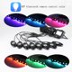 thumbnail image 4 of Gwong Autos 8 vainas LED luces de roca modificadas Cambio de color modificado Bluetooth-Compatible con Bluetooth Bluetooth RGB Lights Kit para vehículos Gwong 24017162, 4 of 6