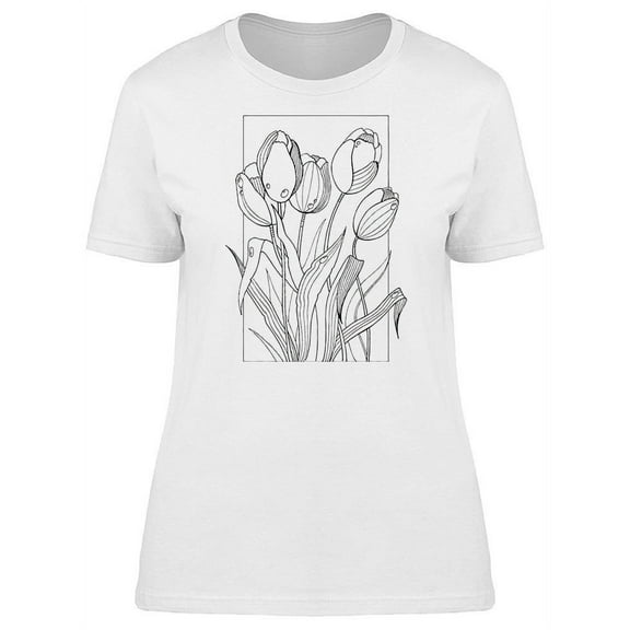 Mandala Tulip Flowers Zendoodle Tee Women's -Image by Shutterstock
