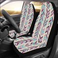 thumbnail image 2 of ABPHQTO Juego de 2 fundas para asientos de coche Protector universal Chevron moderno abstracto en colores brillantes, 2 of 3