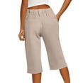thumbnail image 5 of WonderWiz Capri Leggings for Women, Bayleaf Leggings Capri, Capri Pants for Women Plus Size, Baleaf Yoga Pants Flare, Light Brown Capri Yoga Pants for Women L, 5 of 7