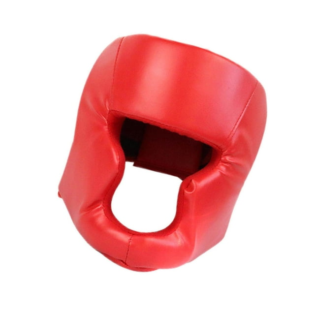 Protège-tête Boxe Sparring Protège-Tête Sanda Kickboxing Boxe Couvre-Chef Hommes Mma Tête Visage 58 à 66 cm Rouge