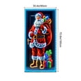 thumbnail image 3 of Gumesh Glow in the Dark Christmas Door Cover, Fluorescent Santa & Tree Print Holiday Banner for Indoor/Outdoor, Mesh Fabric Door Curtain with Easy Hanging Tabs, 3 of 6