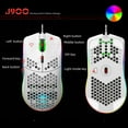 thumbnail image 6 of Mini Ultralight USB Wired Gaming Mouse 6 Kinds RGB Backlit 6 Levels Adjustable Lightweight Honeycomb Shell Mice for PC Gamers Xbox PS4,6 Programmable Buttons,White, 6 of 9