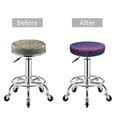 thumbnail image 5 of Honeii Violet Glitter Bar Stool Covers – Perfect Fit for 12" to 14" Round Stools, Crease-Resistant, Stretchy, Washable & Dustproof Seat Slipcovers-12 inch, 5 of 7