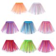 thumbnail image 4 of Women's Colorful Tulle Skirts Elastic High Waist Pleated Mesh Skirt Rainbow Tutu Skirt Layered Tulle Skirt Gifts, 4 of 4