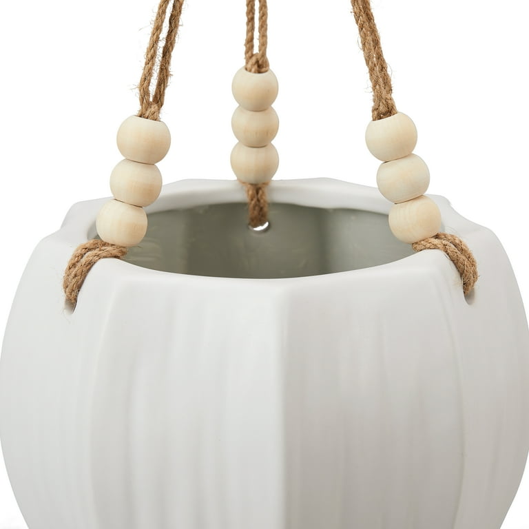 hanging plant stand indoor No Tassel Macrame Plant Hanger – Charmed By Knots