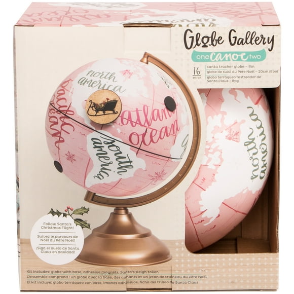 One Canoe Two Globe Gallery Globe 8"-Santa Tracker