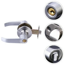 YEAHIBABY home door locks Door Handle Lock Silver Adults Interior Locking Doors 1 Set