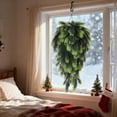 thumbnail image 5 of Artificial Christmas Door Swag, 30 Inch Fake Pine Teardrop Wreath for Indoor Outdoor Decor, Frosted Real Touch Greenery for Door, Mantle and Fireplace, 5 of 5