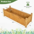 thumbnail image 2 of Gymax Jardinière Surélevée en Bois Rectangulaire avec Système de Drainage, 2 of 10