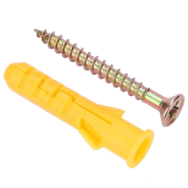 Plastic Screw Wall Plug,Plastic Expansion Wall Plug Self Tapping Screws Wall Expansion Plug User-Friendly Design