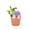 Gray, variant on Easter Bunny Mini Flower Pot, Set of 5 Colors Small Planter Pot for Succulents, Cute Rabbit Tabletop Decor for Home Shelf Tray, 5.1 Inches Plastic Craft Ornament