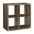 thumbnail image 5 of Kingfisher Lane Modern Four Cubby Wood Storage Cabinet in Gray, 5 of 9
