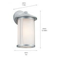 thumbnail image 2 of Kichler Lighting - Lombard - 1 Light Outdoor Medium Wall Mount In Industrial, 2 of 8