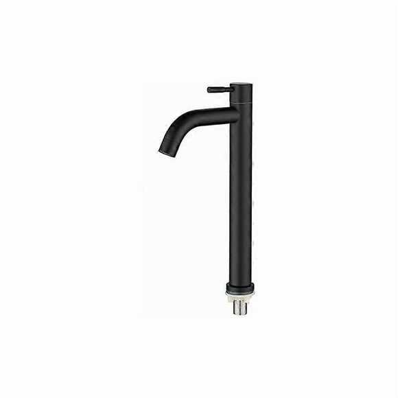 Matte Black Bathroom Vessel Sink Faucet, Lead Free Ensuring Family Safety, High Sealing Ceramic Cartridge Prevents Leaks_Perfect Gift