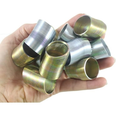 12 Tiny Metal 1" Magic Spring Coil Toy - Sensory Fidget Toy - Relaxing & Mesmerizing - Stair Walking Fun Classic Toy