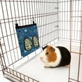 thumbnail image 6 of WIRESTER 11"×9" Oxford Hanging Hay Feeder – Guinea Pig / Rabbit / Chinchilla Hay Storage Bag with Dual Openings & Back Hooks – Multi-Stars Pattern, 6 of 6