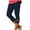 Navy, variant on AKAFMK Women's Capris Knee Length Leggings High Waisted Stretch for Casual Summer Yoga Workout Exercise
