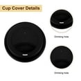 thumbnail image 4 of 2Pack 3.54" Silicone Cup Lids,  Drinking Lid Reusable Sealed Mug Lid, Black, 4 of 6