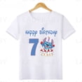 thumbnail image 5 of Camiseta de cumpleaños feliz de Lilo & Stitch de Disney para niños, ropa para niñas de 1, 2, 3, 4, 5, 6, 7, 8 y 9 años, camiseta divertida para niños, ropa para niños, 5 of 5