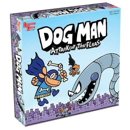 University Games | Dog Man Attack of The FLEAS Cooperative Board Game Based On The Popular Dog Man Book Series by DAV Pilkey for 2 to 6 Players Ages 6 and Up