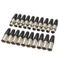 thumbnail image 3 of pitrice 10 Pairs XLR Audio Cable Connector Microphone Adapter Plug Terminals Speaker Replacement Socket Repairing Accessories, 3 of 6