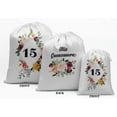 thumbnail image 2 of Darling Souvenir White Floral Quinceanera Party Supplies Favor Bags Gift Pouches 15 Pieces, 2 of 5