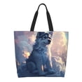thumbnail image 1 of Disketp Cloud Wolf Bolsa Tote Estampada para Mujer, Bolso de Hombro y de Mano para Compras y Viajes, 1 of 8