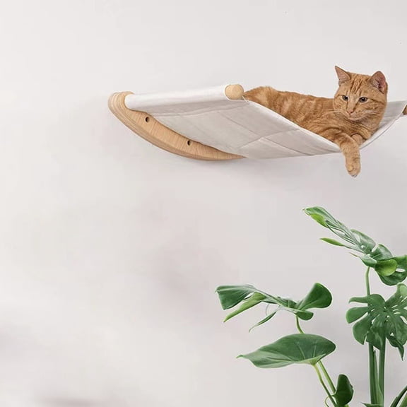Meamaz Wall-Mounted Cat Hammock – Space-Saving Washable Bed, Sturdy Perch for Indoor Cats, Kittens & Large Felines