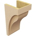 thumbnail image 5 of 8"W x 8"D x 16"H Wide Helena Rough Cedar Woodgrain TimberThane Corbel, Primed Tan, 5 of 6