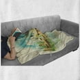thumbnail image 5 of Australia Soft Flannel Fleece Throw Blanket, Cityscape Sydney Silhouette in Watercolor Style Illustration, Cozy Plush for Indoor and Outdoor Use, 60" x 80", Cream and Multicolor, by Ambesonne, 5 of 5